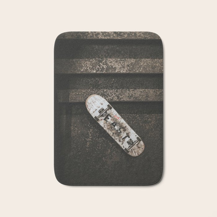 Grungy Skateboard (Color) Bath Mat Gallery Image 1