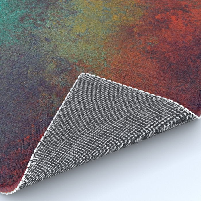 Colorful Rust Aesthetic Grunge Art Rug Gallery Image 4