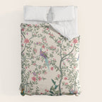 Chinoiserie Lemon Fresco Floral Garden Birds Oriental Botanical Duvet Cover Gallery Image 6