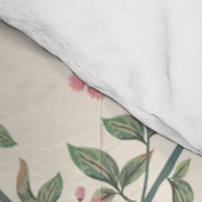 Chinoiserie Lemon Fresco Floral Garden Birds Oriental Botanical Comforter Gallery Image 4