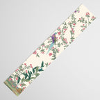 Chinoiserie Lemon Fresco Floral Garden Birds Oriental Botanical Table Runner Gallery Image 3