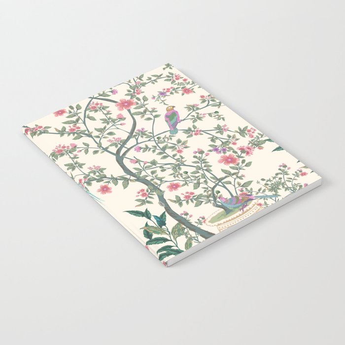 Chinoiserie Lemon Fresco Floral Garden Birds Oriental Botanical Notebook Gallery Image 2