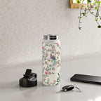 Chinoiserie Lemon Fresco Floral Garden Birds Oriental Botanical Water Bottle Gallery Image 4