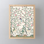 Chinoiserie Lemon Fresco Floral Garden Birds Oriental Botanical Mini Art Print Gallery Image 1