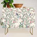Chinoiserie Lemon Fresco Floral Garden Birds Oriental Botanical Credenza Gallery Image 1
