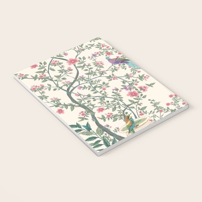 Chinoiserie Lemon Fresco Floral Garden Birds Oriental Botanical Notebook Gallery Image 3