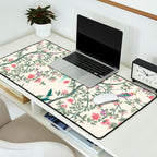 Chinoiserie Lemon Fresco Floral Garden Birds Oriental Botanical Desk Mat Gallery Image 2