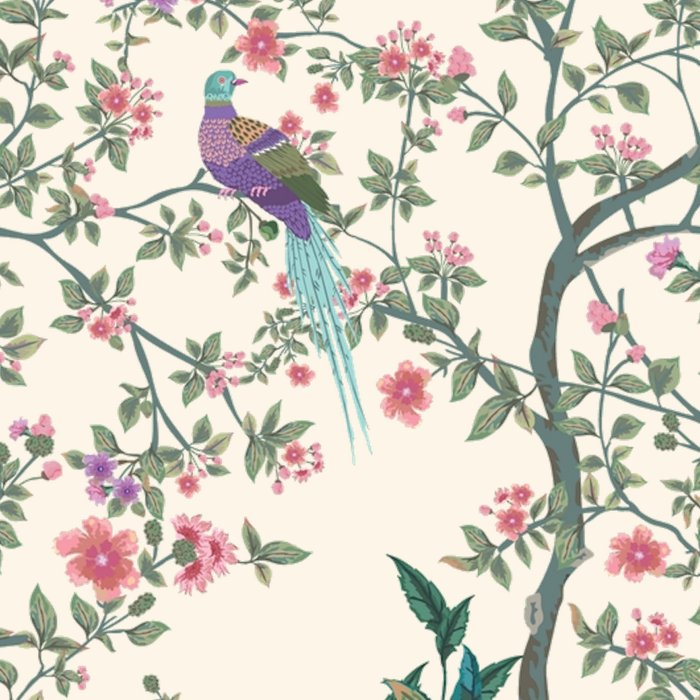 Chinoiserie Lemon Fresco Floral Garden Birds Oriental Botanical Coffee Mug Gallery Image 2