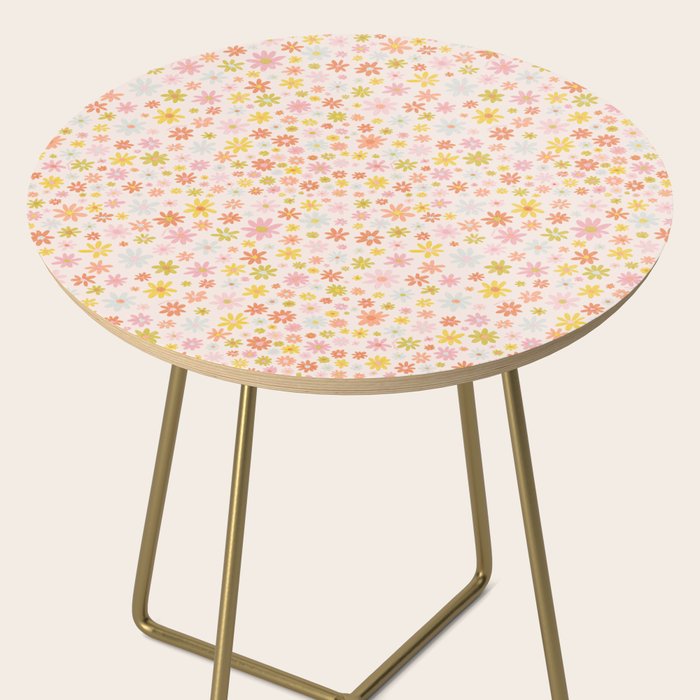 Marker Flowers Print Side Table Gallery Image 2
