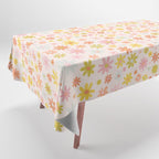Marker Flowers Print Tablecloth Gallery Image 1