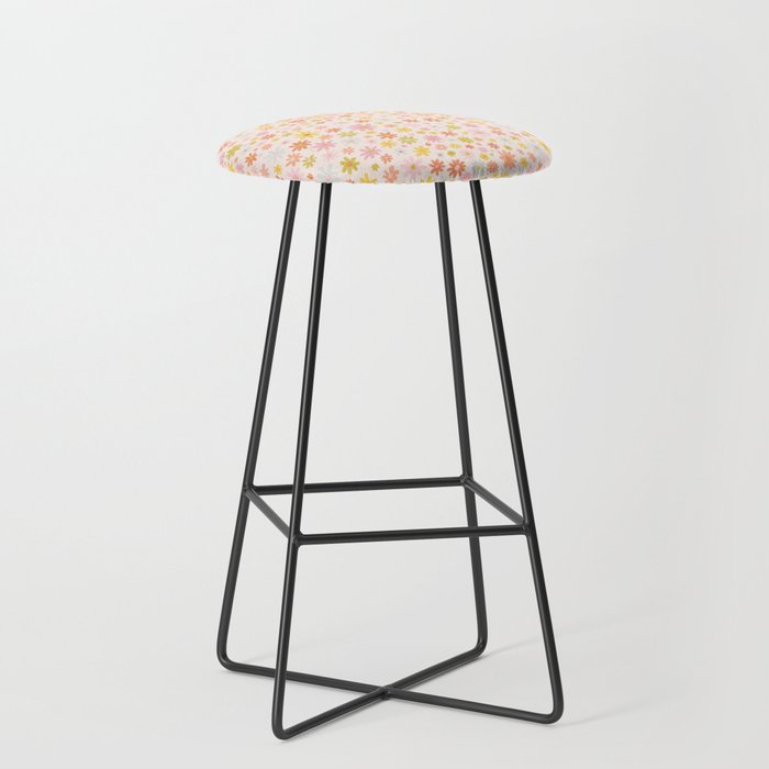 Marker Flowers Print Stool Gallery Image 1