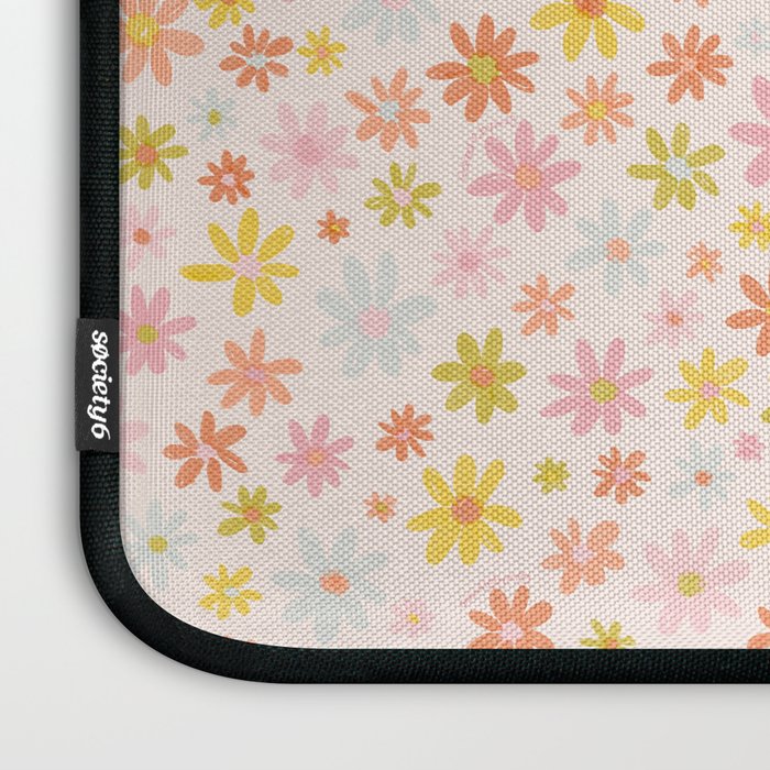Marker Flowers Print Laptop Sleeve Gallery Image 3