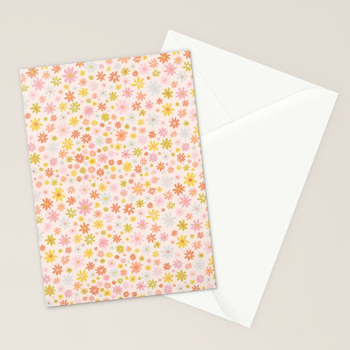 Marker Flowers Print Stationery Card Gallery Image 2