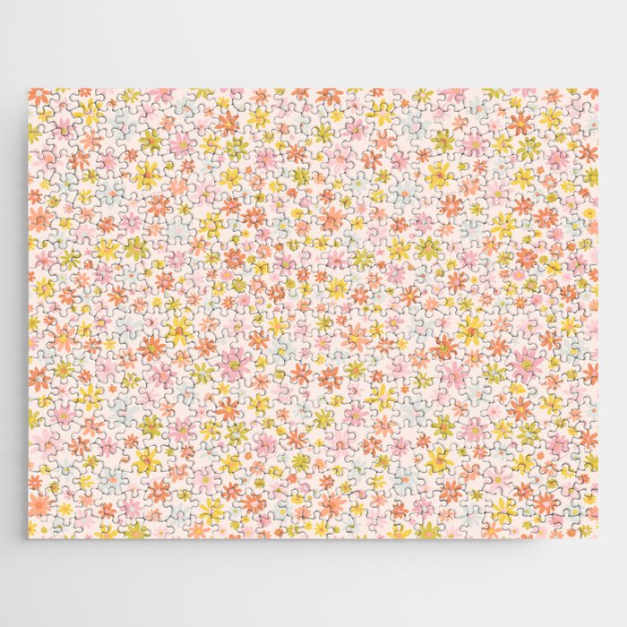 Marker Flowers Print Jigsaw Puzzle Gallery Image 1