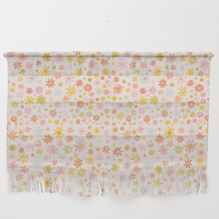 Marker Flowers Print Wall Hanging Gallery Image 1