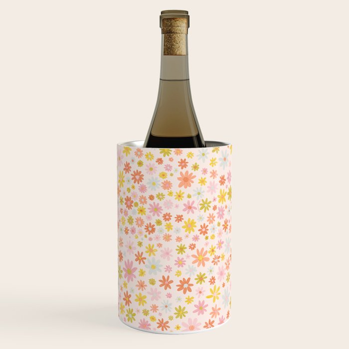 Marker Flowers Print Wine Chiller Gallery Image 1