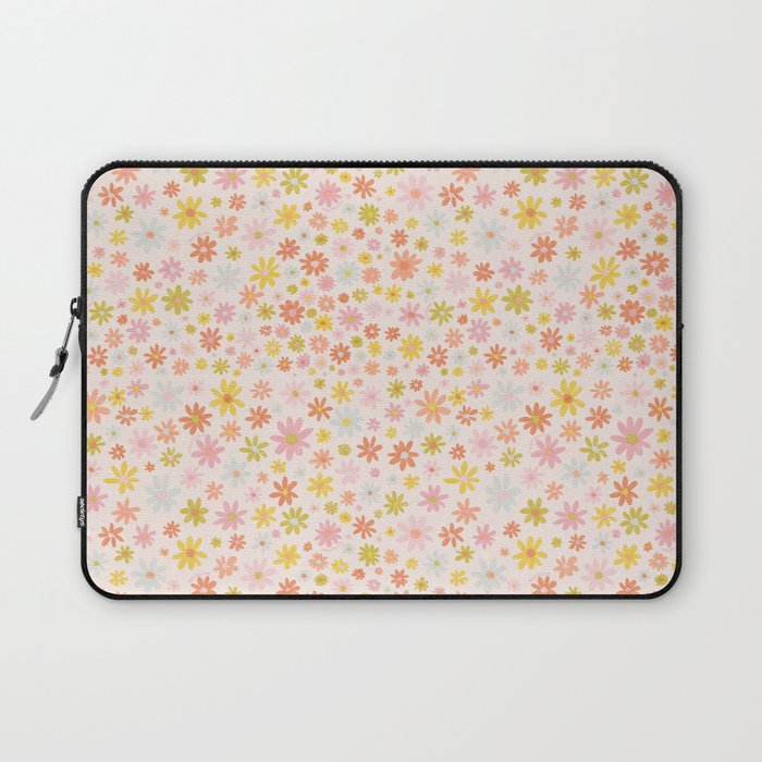 Marker Flowers Print Laptop Sleeve Gallery Image 1