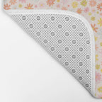 Marker Flowers Print Bath Mat Gallery Image 2