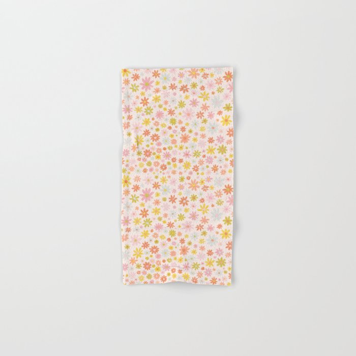 Marker Flowers Print Bath Towel Gallery Image 1