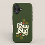 Holly Jolly Lettering iPhone Case Gallery Image 1