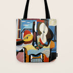 Pablo Picasso Mandolin and Guitar Tote Bag Gallery Image 1