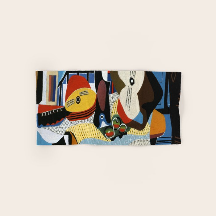 Pablo Picasso Mandolin and Guitar Bath Towel Gallery Image 1