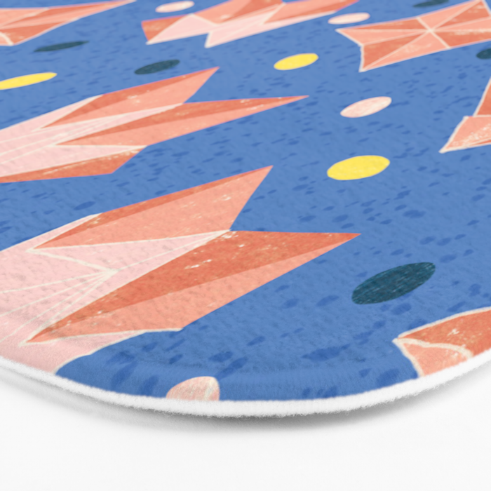 Origami Fortune Teller in Lavender & Pastel Pink Bath Mat Gallery Image 3