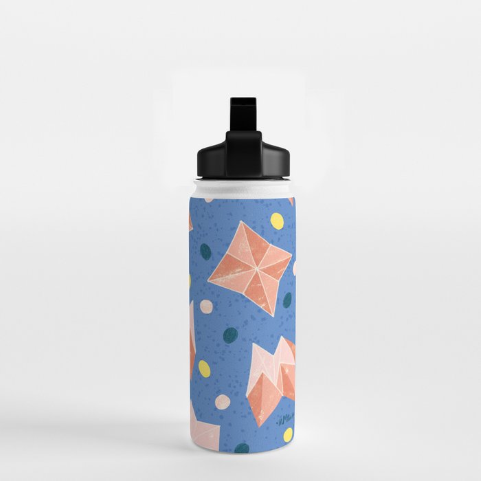 Origami Fortune Teller in Lavender & Pastel Pink Water Bottle Gallery Image 2