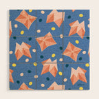 Origami Fortune Teller in Lavender & Pastel Pink Wood Wall Art Gallery Image 1
