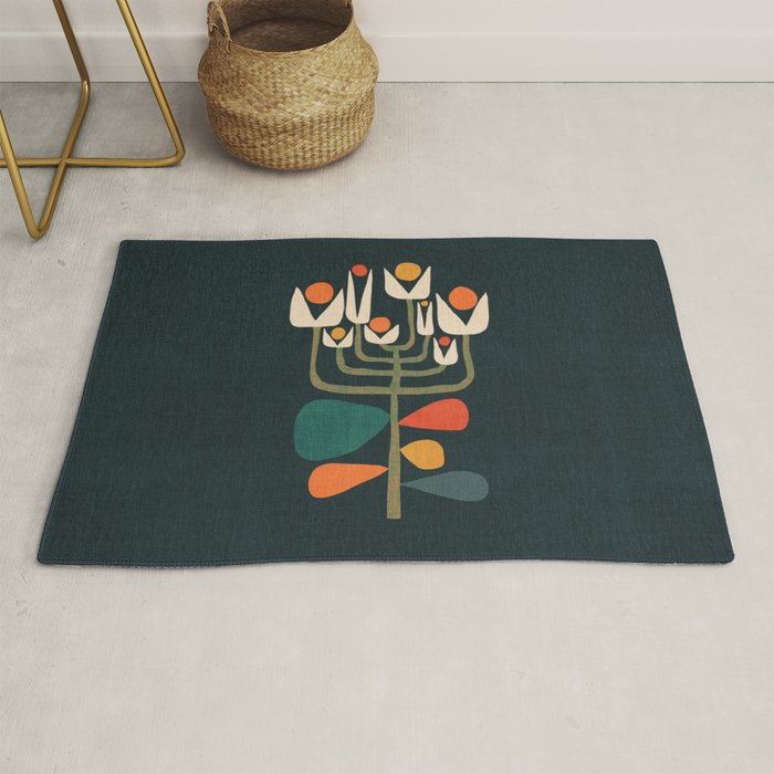 Retro botany Rug Gallery Image 1