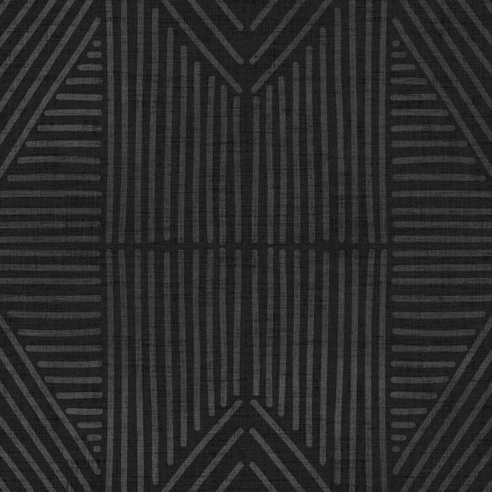 Charcoal grey line work on textured cloth - abstract geometric pattern Coffee Mug Gallery Image 2