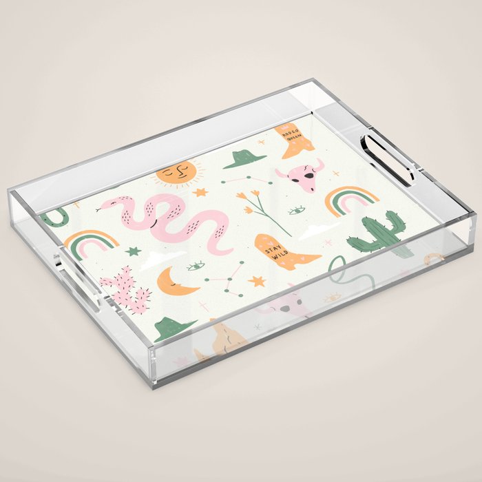 Wild West Pattern Acrylic Tray Gallery Image 1