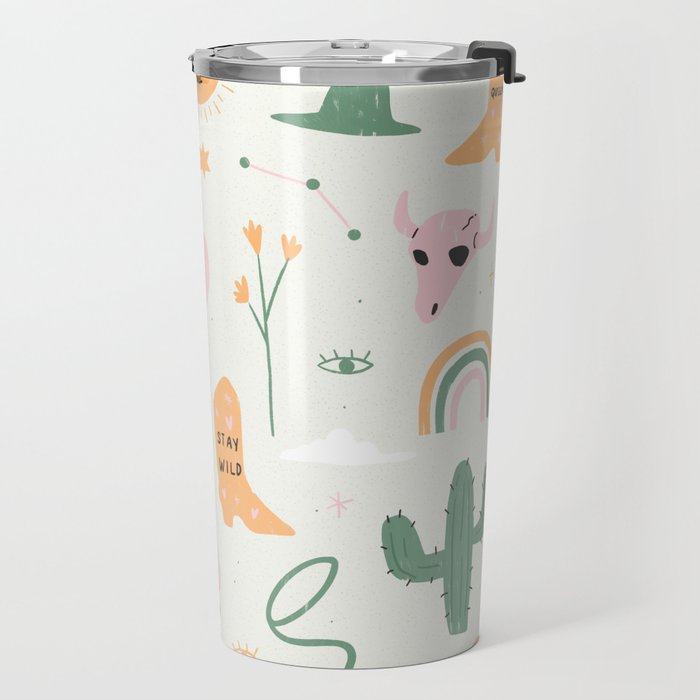 Wild West Pattern Travel Mug Gallery Image 2