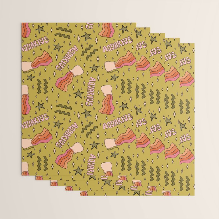 Aquarius Print Wrapping Paper Gallery Image 3