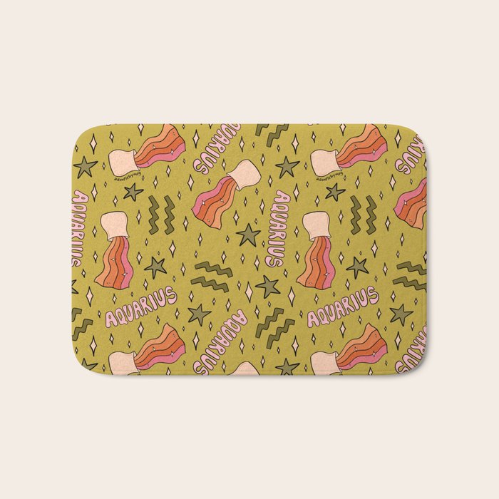 Aquarius Print Bath Mat Gallery Image 1