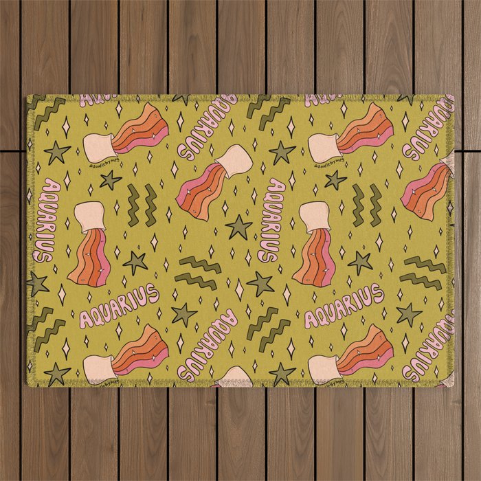 Aquarius Print Outdoor Rug Gallery Image 1