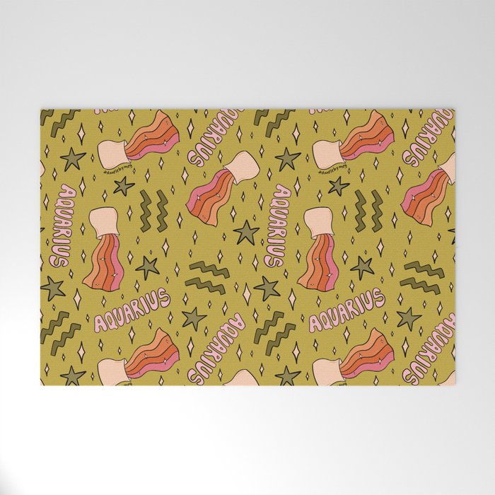 Aquarius Print Welcome Mat Gallery Image 1