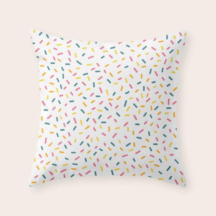 Colorful Party Sprinkles Throw Pillow Gallery Image 6