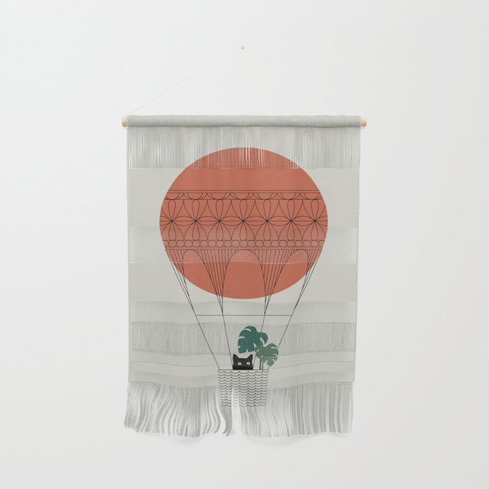 Cat Landscape 138: Hot Sun Balloon Wall Hanging Gallery Image 1