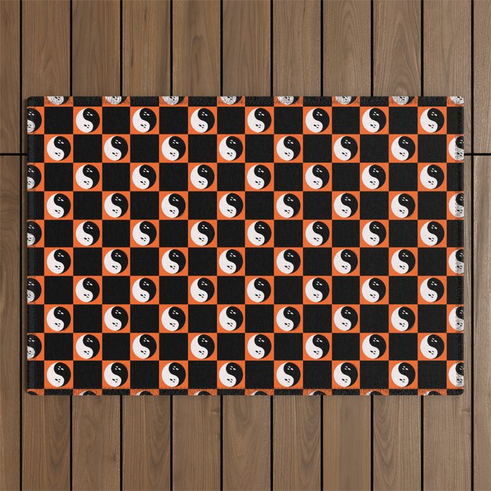 Spooky Yin Yang Outdoor Rug Gallery Image 1