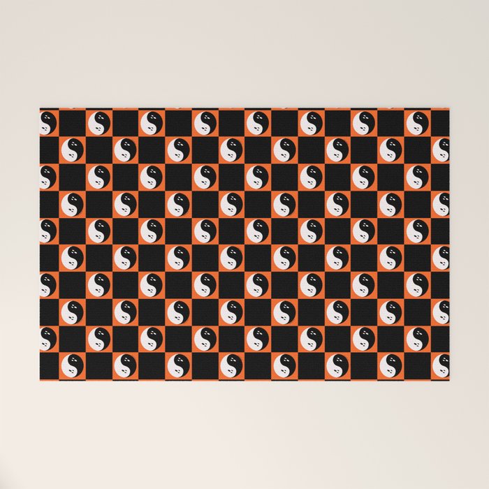 Spooky Yin Yang Welcome Mat Gallery Image 1