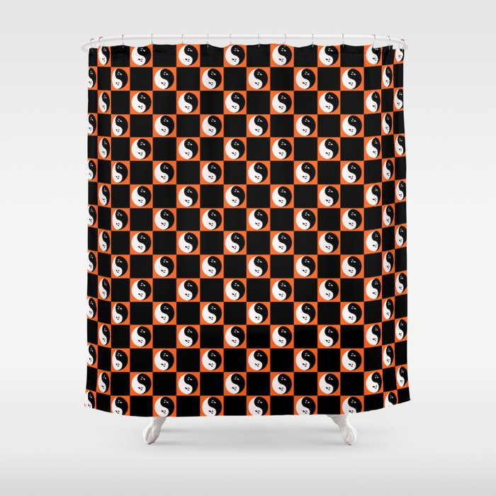 Spooky Yin Yang Shower Curtain Gallery Image 1