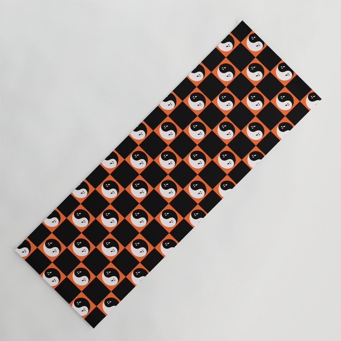 Spooky Yin Yang Yoga Mat Gallery Image 1