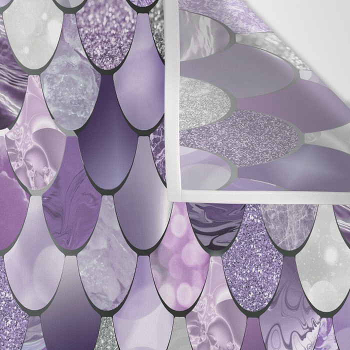 Mermaid Purple and Silver Wall Tapestry Gallery Image 3