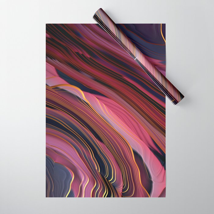 Plum Abstract Wrapping Paper Gallery Image 1