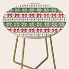 Green & Red Winter Fair Isle Side Table Gallery Image 2