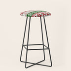 Green & Red Winter Fair Isle Stool Gallery Image 1