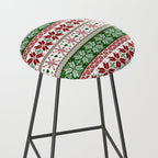 Green & Red Winter Fair Isle Stool Gallery Image 2