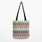 Green & Red Winter Fair Isle Tote Bag Gallery Image 2