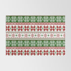 Green & Red Winter Fair Isle Rug Gallery Image 2